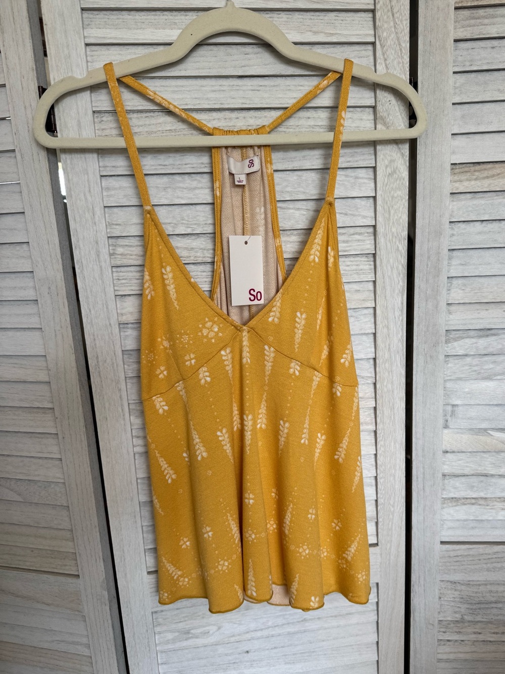 Kohl's So Mustard Yellow Racerback Tank